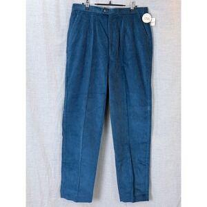 Vintage Carson Pirie Scott Blue Corduroy‎ Pants Deadstock USA 15/16 Fall Autumn